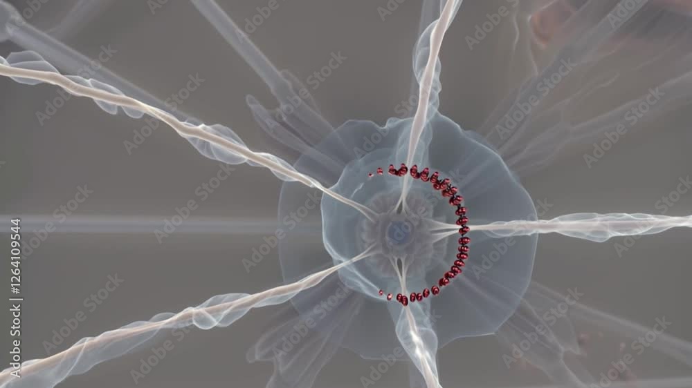 Cell Multiplying Process Gif 3D Animation of Cell division under a microscope. Dividing and ...