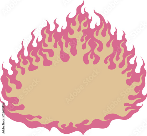 Easy-to-use flame-shaped frame　