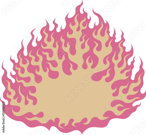 Easy-to-use flame-shaped frame　