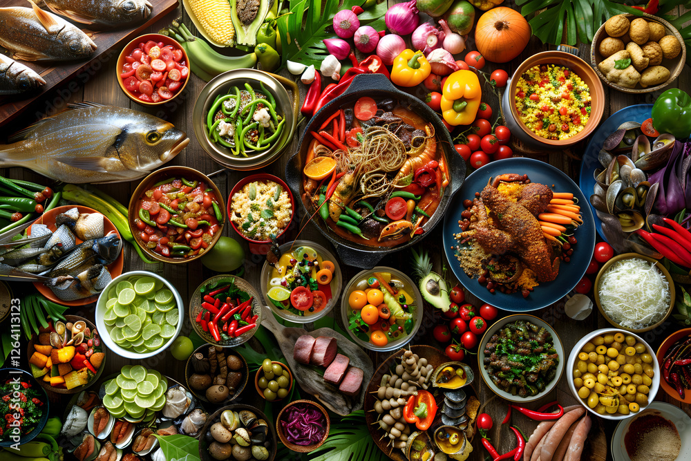 A Colorful Display of Regional Culinary Traditions: From Spicy Dishes to Seafood and Fresh Produce A Colorful Display of Regional Culinary Traditions: From Spicy Dishes to Seafood and Fresh Produce