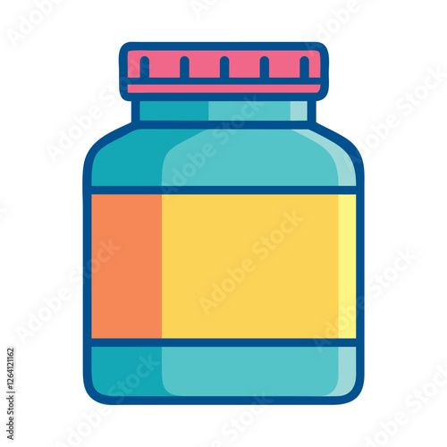 Skating protein bottle icon