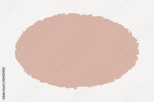 Simple pink oval collage element vector