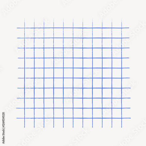 Blue grid pattern collage element vector