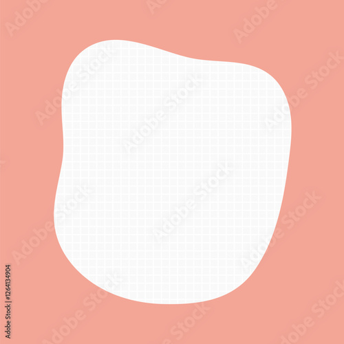 Old rose grid notepaper border frame vector