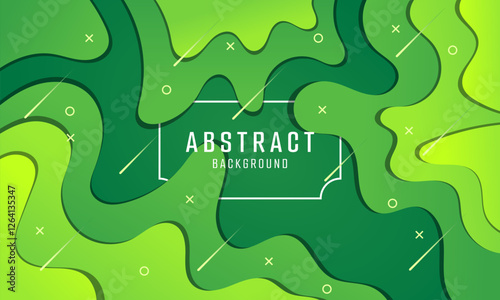 Abstract Green Wave Background Design Illustration