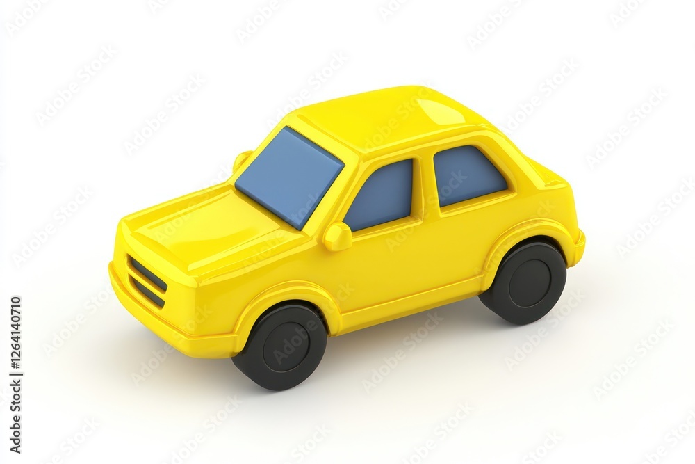 3D sleek car transportation symbol, modern design on a white background. 3D sleek car transportation symbol, modern design on a white background.