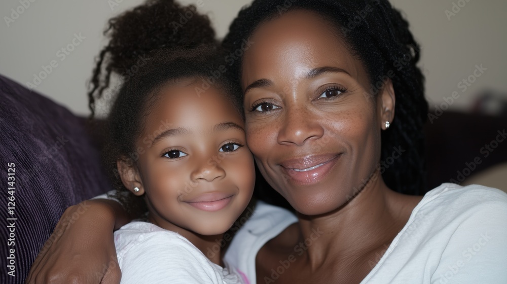 Mother and Daughter Portrait: A heartwarming image of a loving mother and her daughter, both with beautiful smiles, captures the special bond and unconditional love between them. Mother and Daughter Portrait: A heartwarming image of a loving mother and her daughter, both with beautiful smiles, captures the special bond and unconditional love between them.