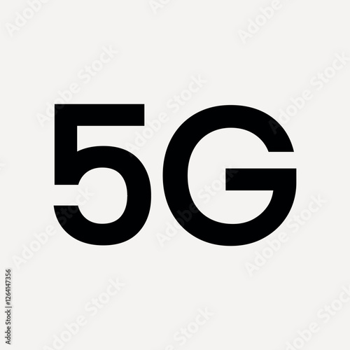5G flat icon vector