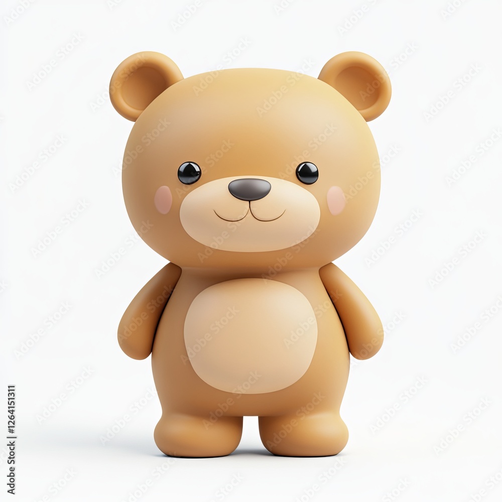 soft toy, 3d style imitation, cartoon icon, white background soft toy, 3d style imitation, cartoon icon, white background