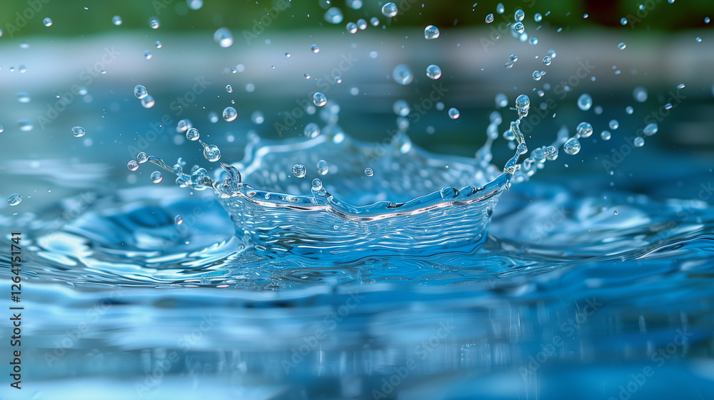 Crystal Clear Water Splash in Stunning Motion.. Crystal Clear Water Splash in Stunning Motion..