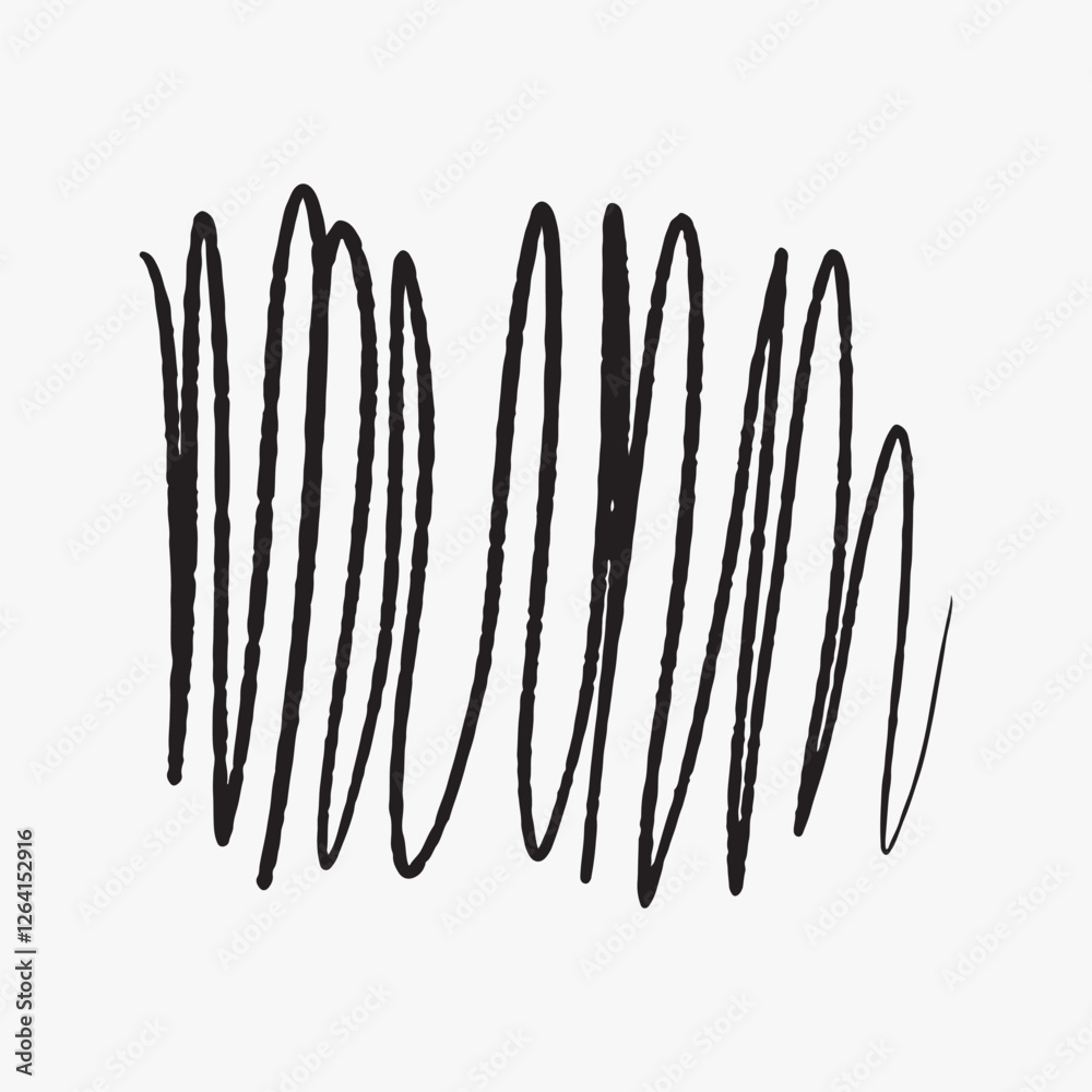 Fototapeta premium Abstract black arch brushstroke illustration vector