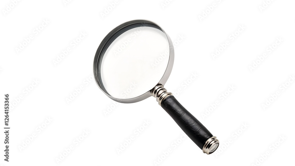 Classic Magnifying Glass with Black Handle for Detail Inspection Classic Magnifying Glass with Black Handle for Detail Inspection