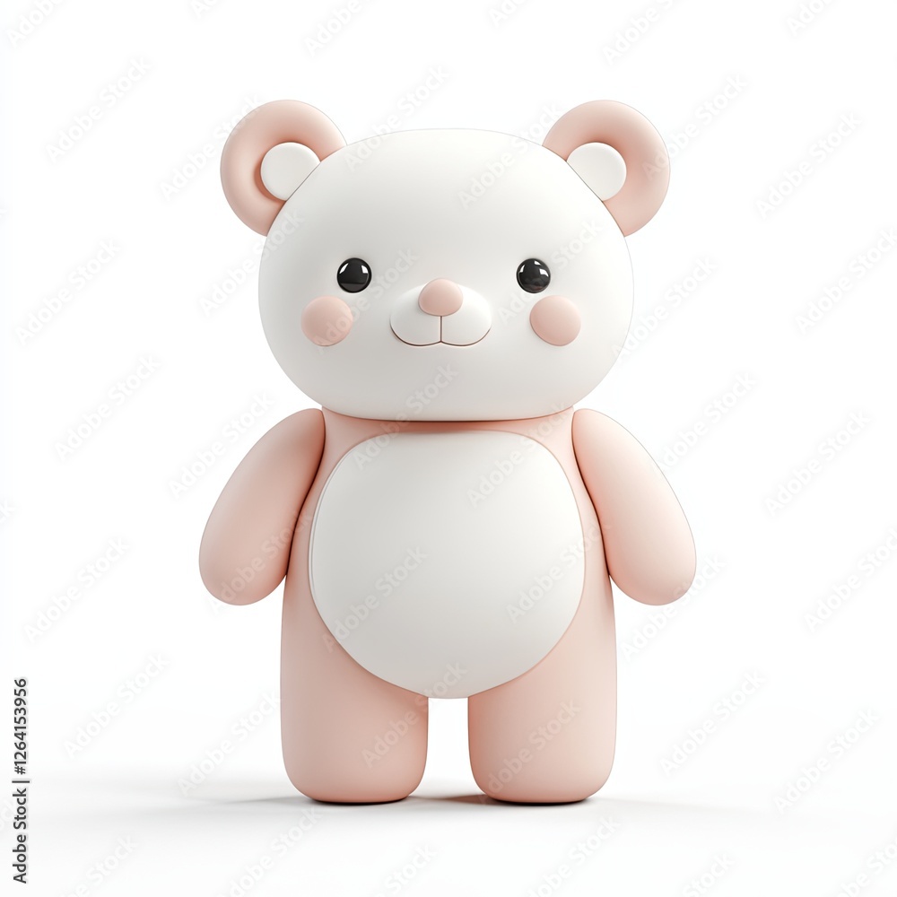 stuffed animal, 3d style imitation, cartoon icon, white background stuffed animal, 3d style imitation, cartoon icon, white background