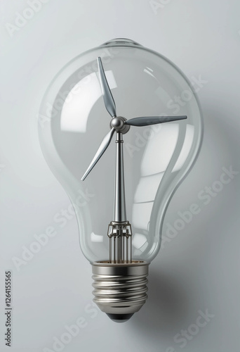 Light Bulb Containing a Wind Turbine Inside
