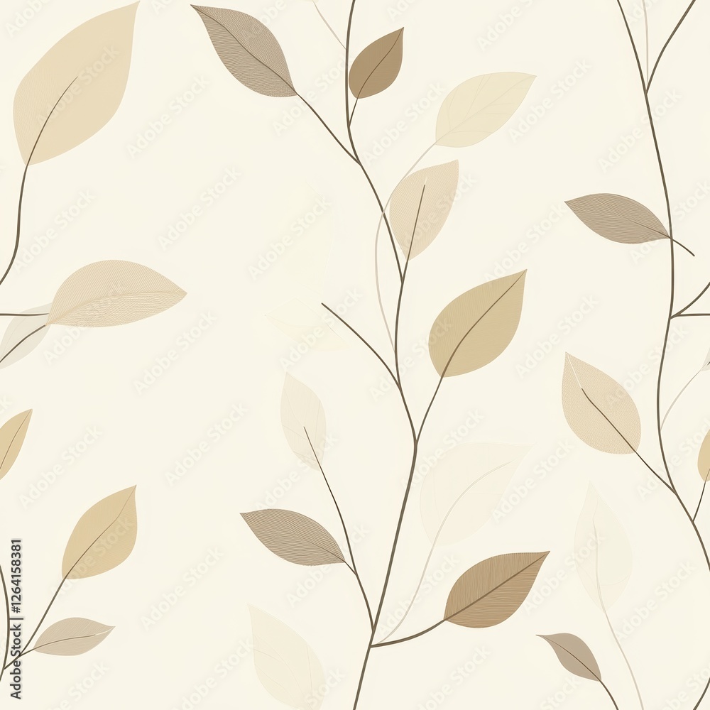 Repetitive seamless pattern of leaf foliage for fabric design. Repetitive seamless pattern of leaf foliage for fabric design.
