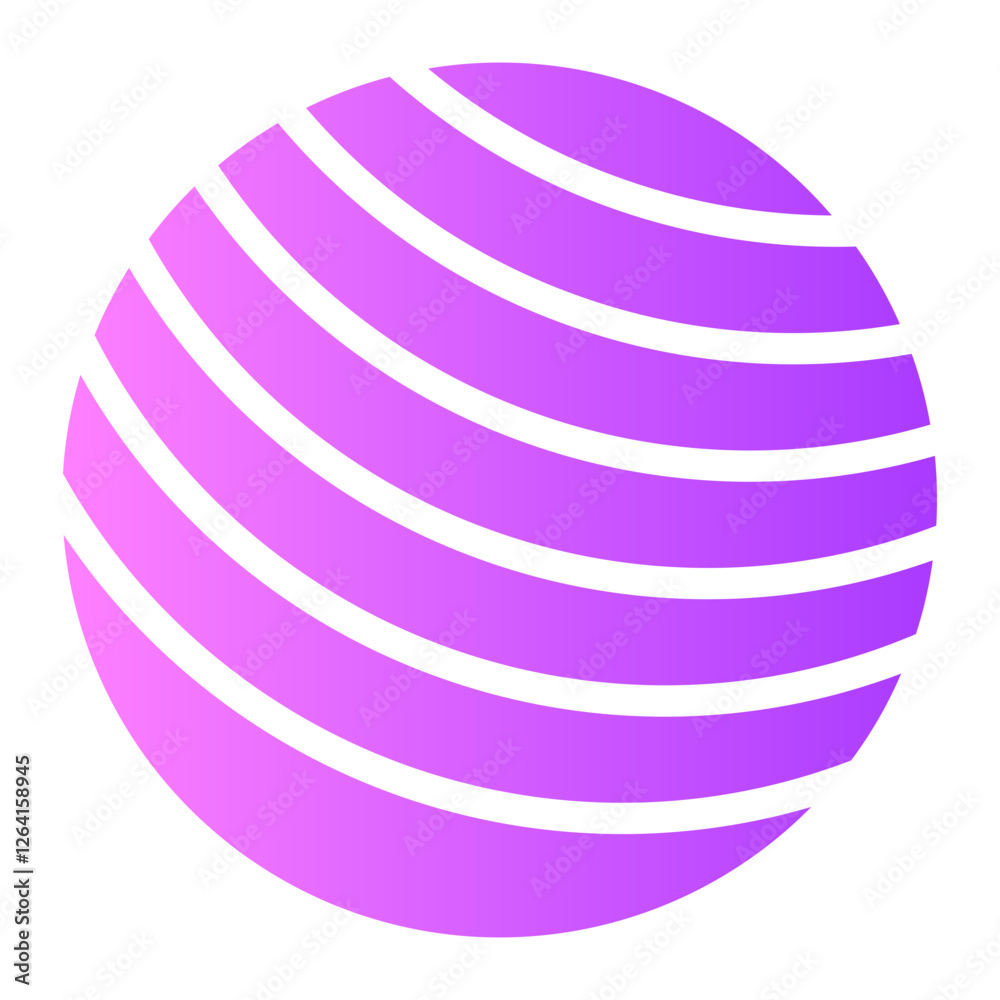 yoga ball gradient icon