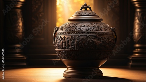 Funeral with Cremation Urn in Church