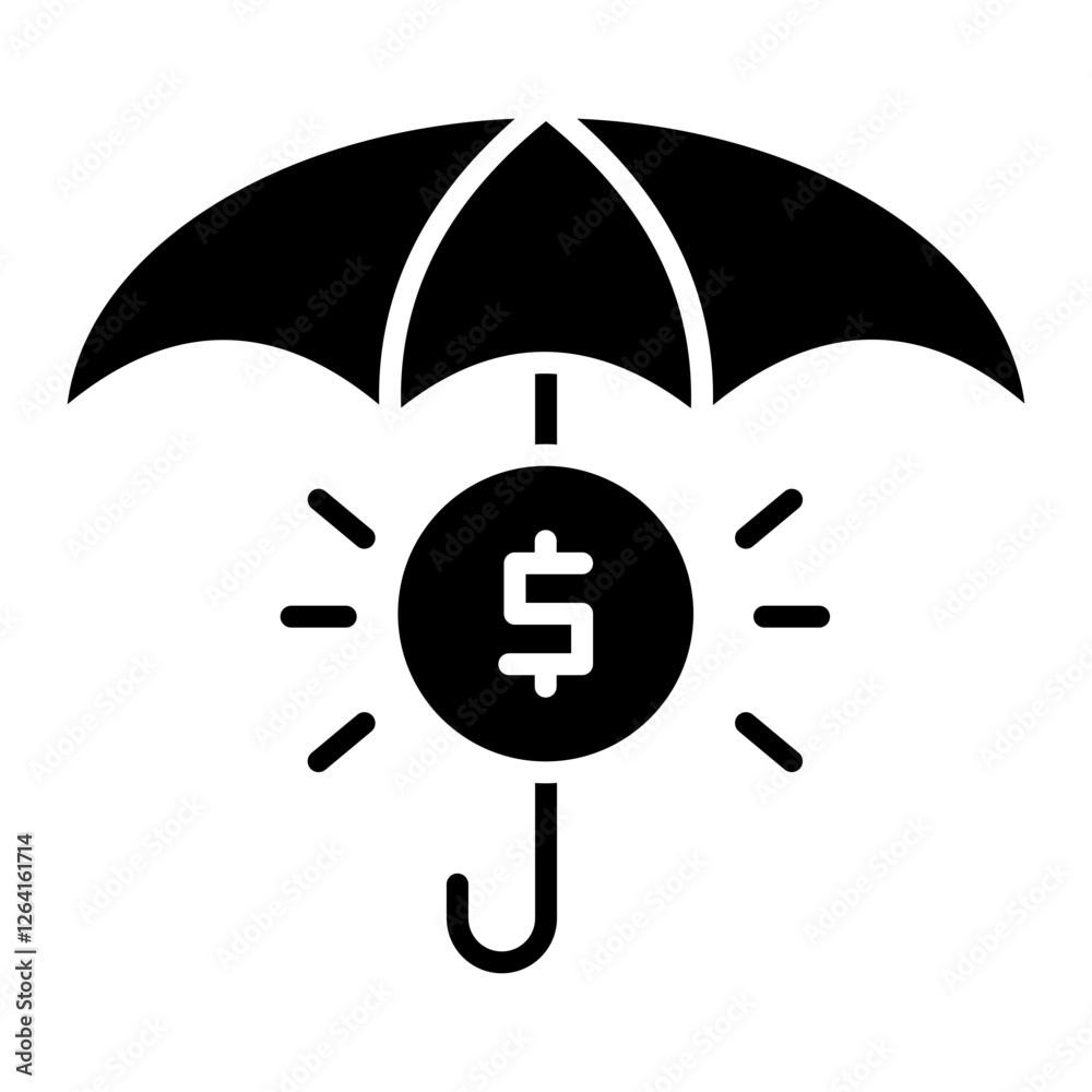 Simple finance vector glyph icon Simple finance vector glyph icon