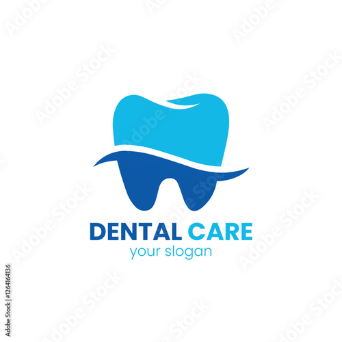Dental care clinic logo vector illustration 