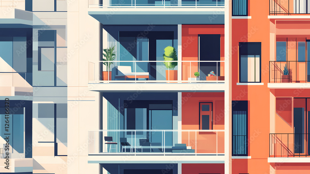 Apartment holiday illustration