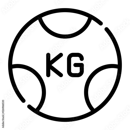 medicine ball line icon