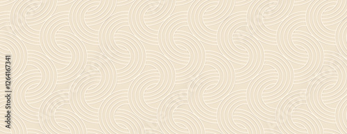 Beige background with a beige swirl pattern. The background features a smooth, elegant texture with repetitive beige swirls. Vector. Art deco pattern background. Beige background vector.