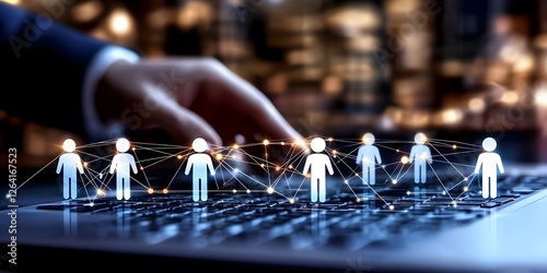 Corporate networking event global business connections digital environment professional collaboration technology focus