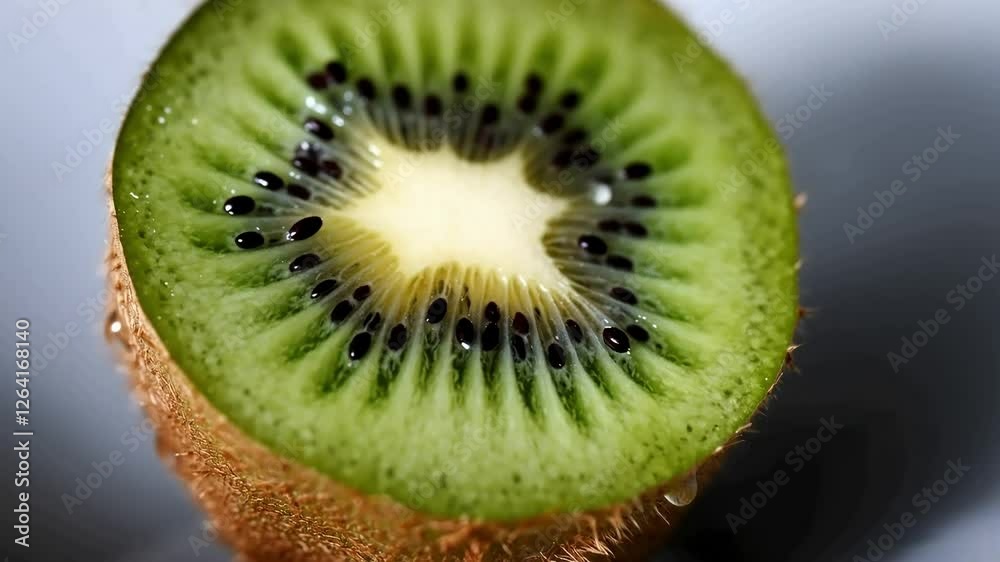 Close up of a Kiwi Fruit Slice Close up of a Kiwi Fruit Slice