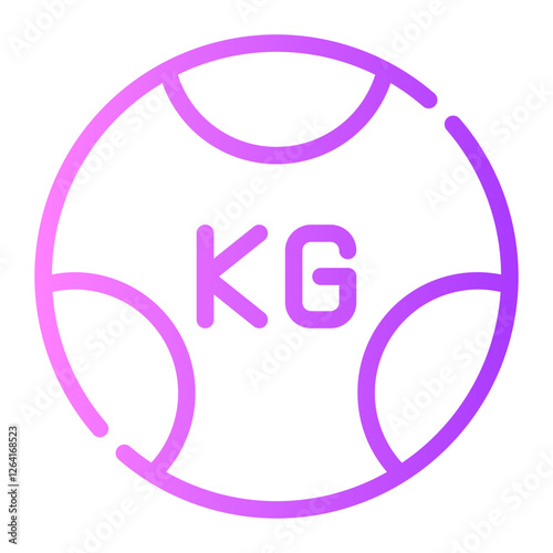 medicine ball gradient icon