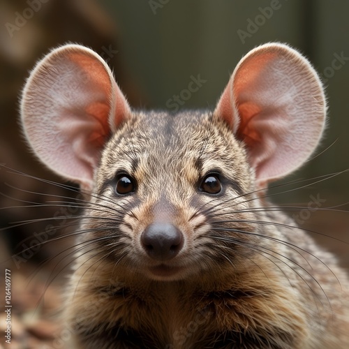 Whiskered Wonder: A Bandicoot's Delicate Features in the Wild photo