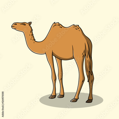 Desert camel with two humps