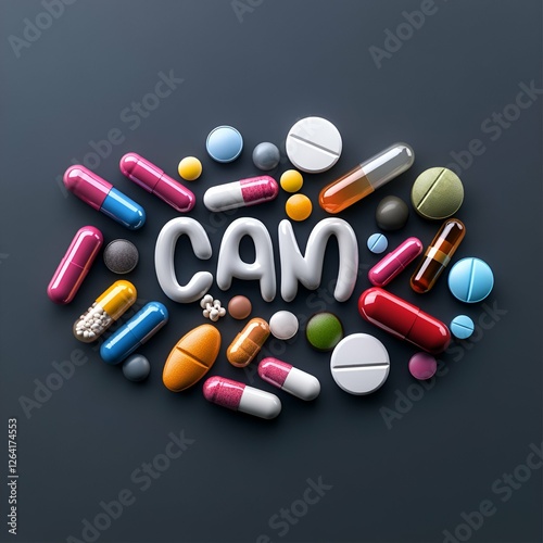 Red pharmaceutical pills, capsules, and tablets isolated on a white background