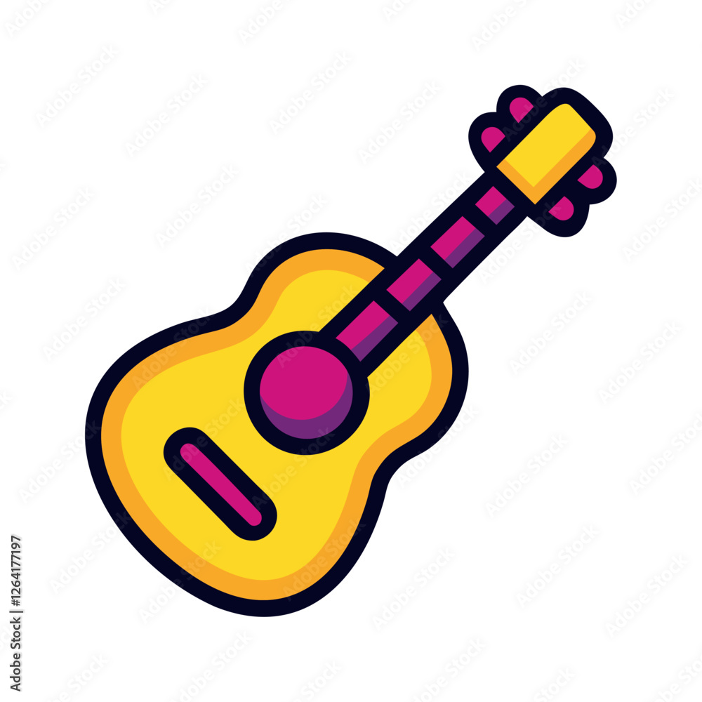 Rock and roll electric guitar icon Rock and roll electric guitar icon