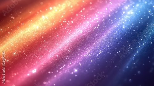 Vibrant abstract background with colorful light streaks and sparkling particles creating depth