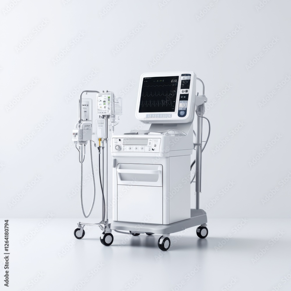 Modern Medical Equipment for Patient Monitoring in a Clean Hospital Environment showcasing Advanced Technology Modern Medical Equipment for Patient Monitoring in a Clean Hospital Environment showcasing Advanced Technology
