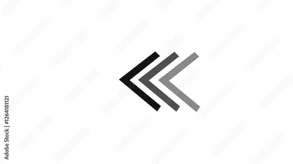 Arrow Loop Animation video direction concept. Black color arrow icon concept on white background. Arrow Loop Animation video direction concept. Black color arrow icon concept on white background.