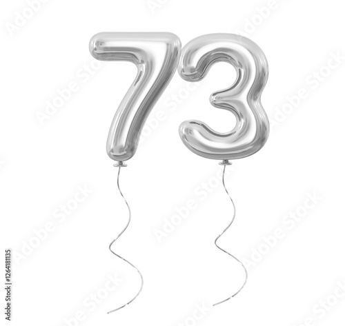 Silver Balloon Number 73 photo