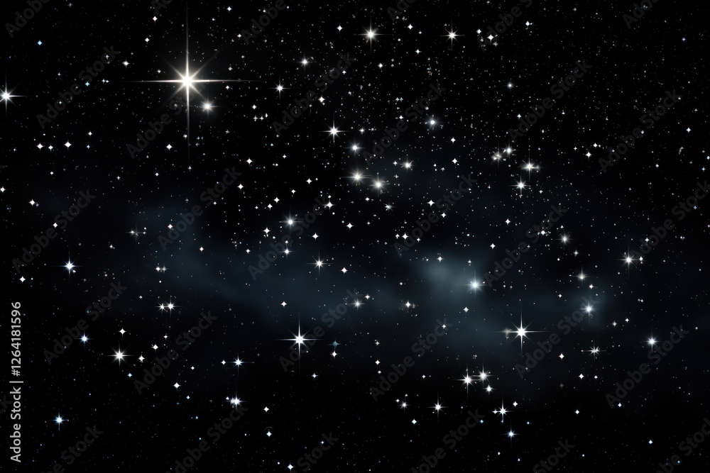 Obraz premium Starry night sky illustration