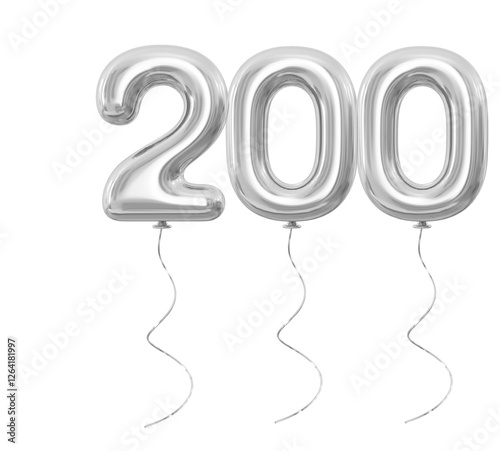 Silver Balloon Number 200