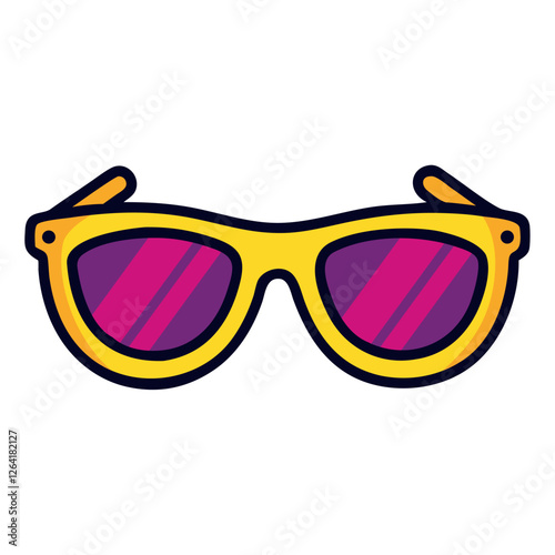 Rock and roll sunglasses icon