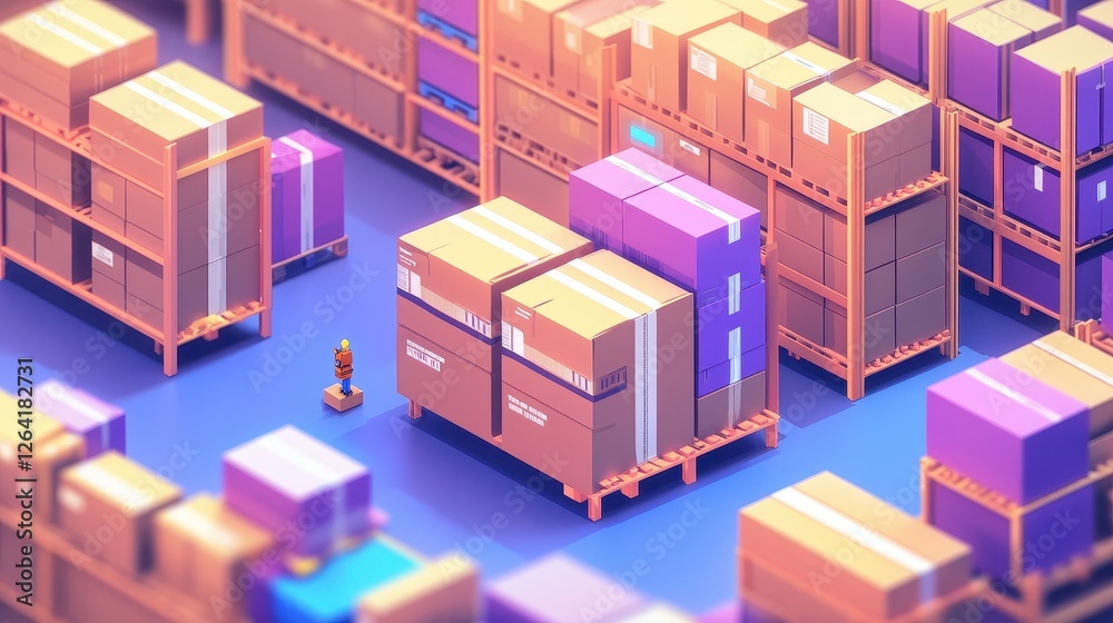Cloud-based logistics system connecting global warehouses, digital supply chain. Cloud-based logistics system connecting global warehouses, digital supply chain.