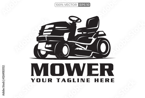 lawn mower - lawn care isolated vector logo