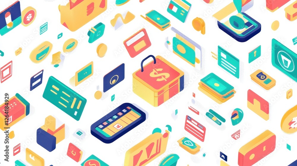 Digital payment icons flowing into delivery network, seamless transaction logistics. Digital payment icons flowing into delivery network, seamless transaction logistics.