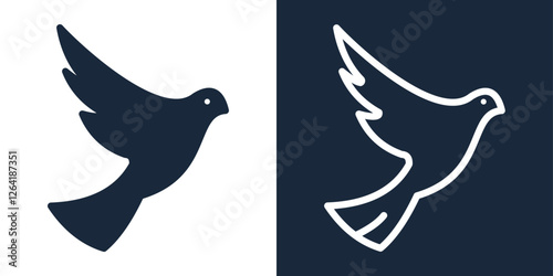 Vector bird Simple Isolated Peace Icon
