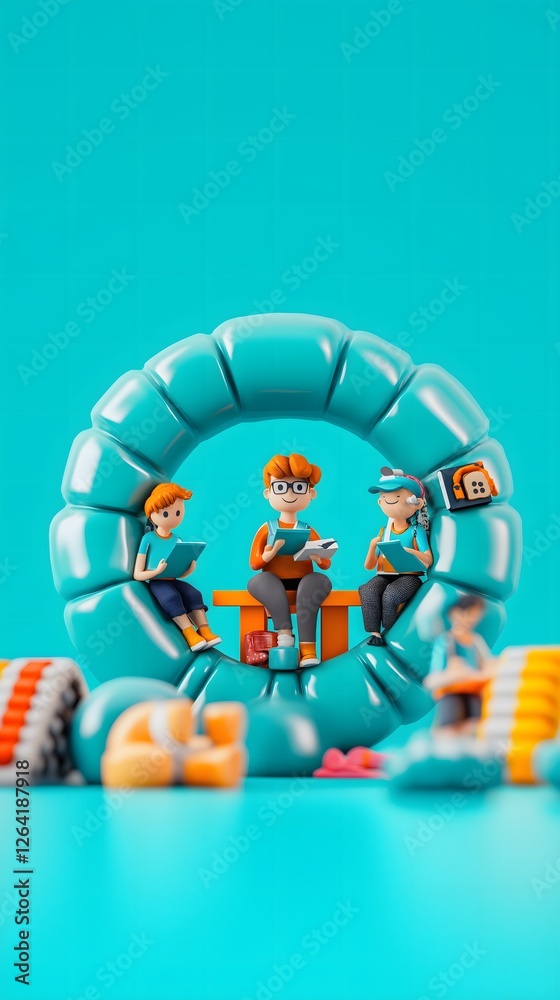 Fototapeta premium Community, society and interaction : Student study group, teamwork and brainstorming.