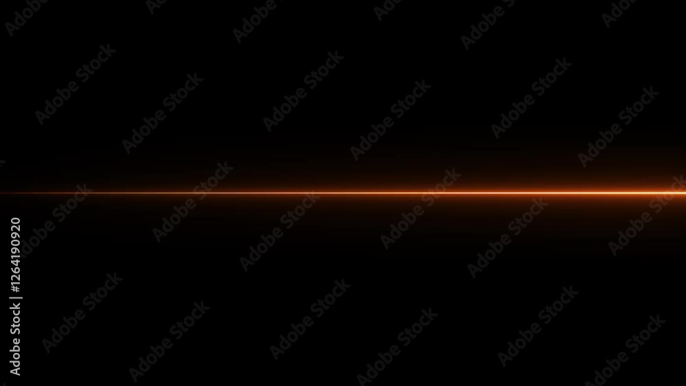 Animated Horizontal neon glowing line. mov from left to right motion graphics. Straight neon line 4k video footage.