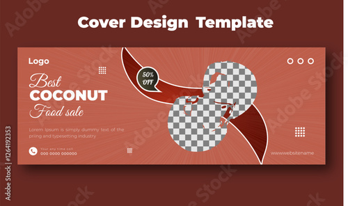 best coconut for sale facebook cover design template