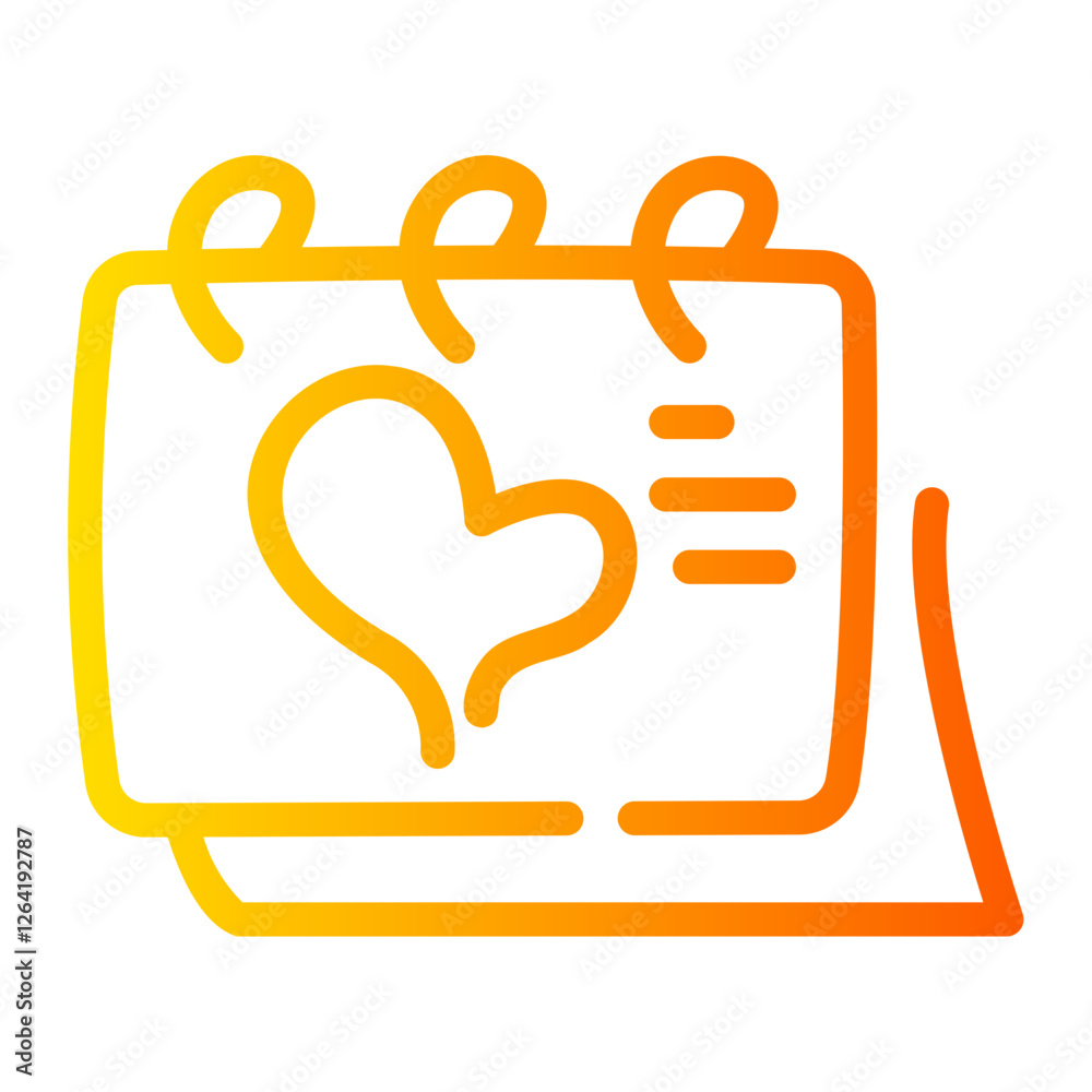 valentines day Line Gradient Icon valentines day Line Gradient Icon