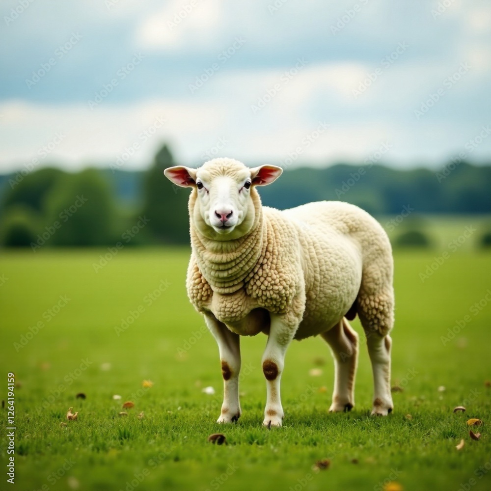 Sheep standing still in the field, silhouettes, farm animals, sheep Sheep standing still in the field, silhouettes, farm animals, sheep