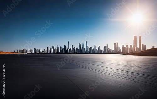 sunrise over the city